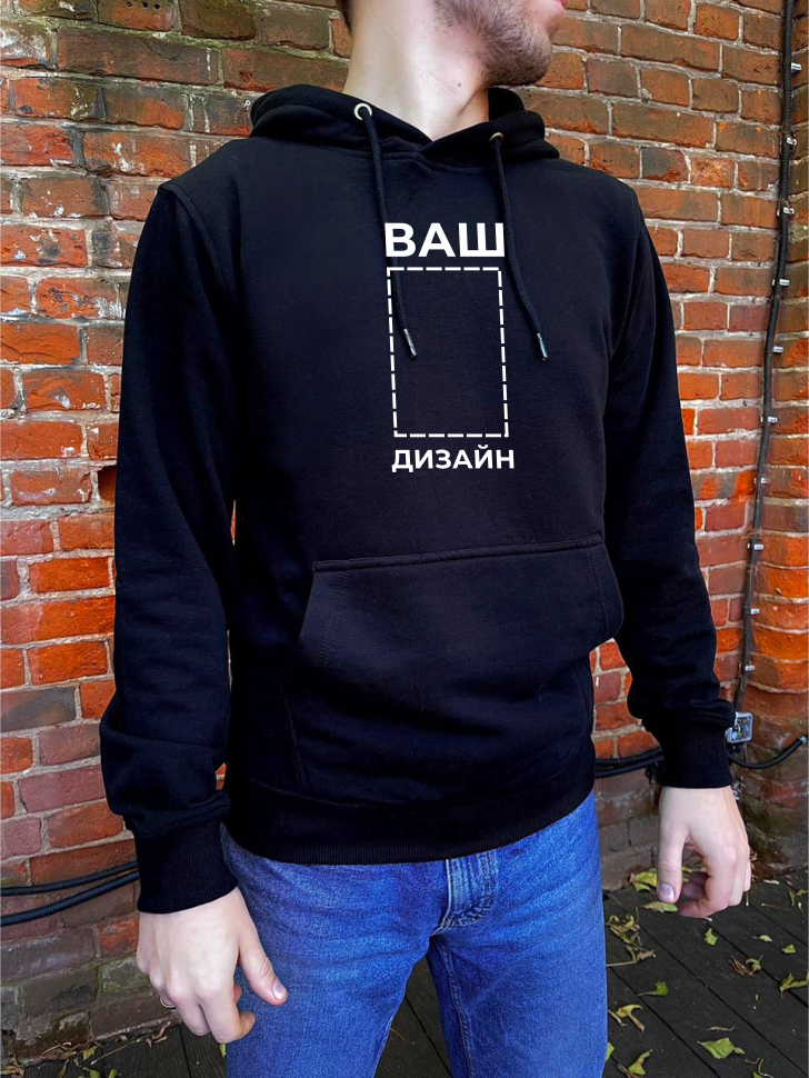 Худи начес с печатью (графика)